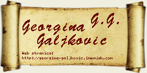 Georgina Galjković vizit kartica
